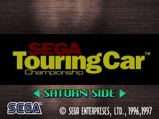 Sega Touring Car Championship title screen for Sega Saturn